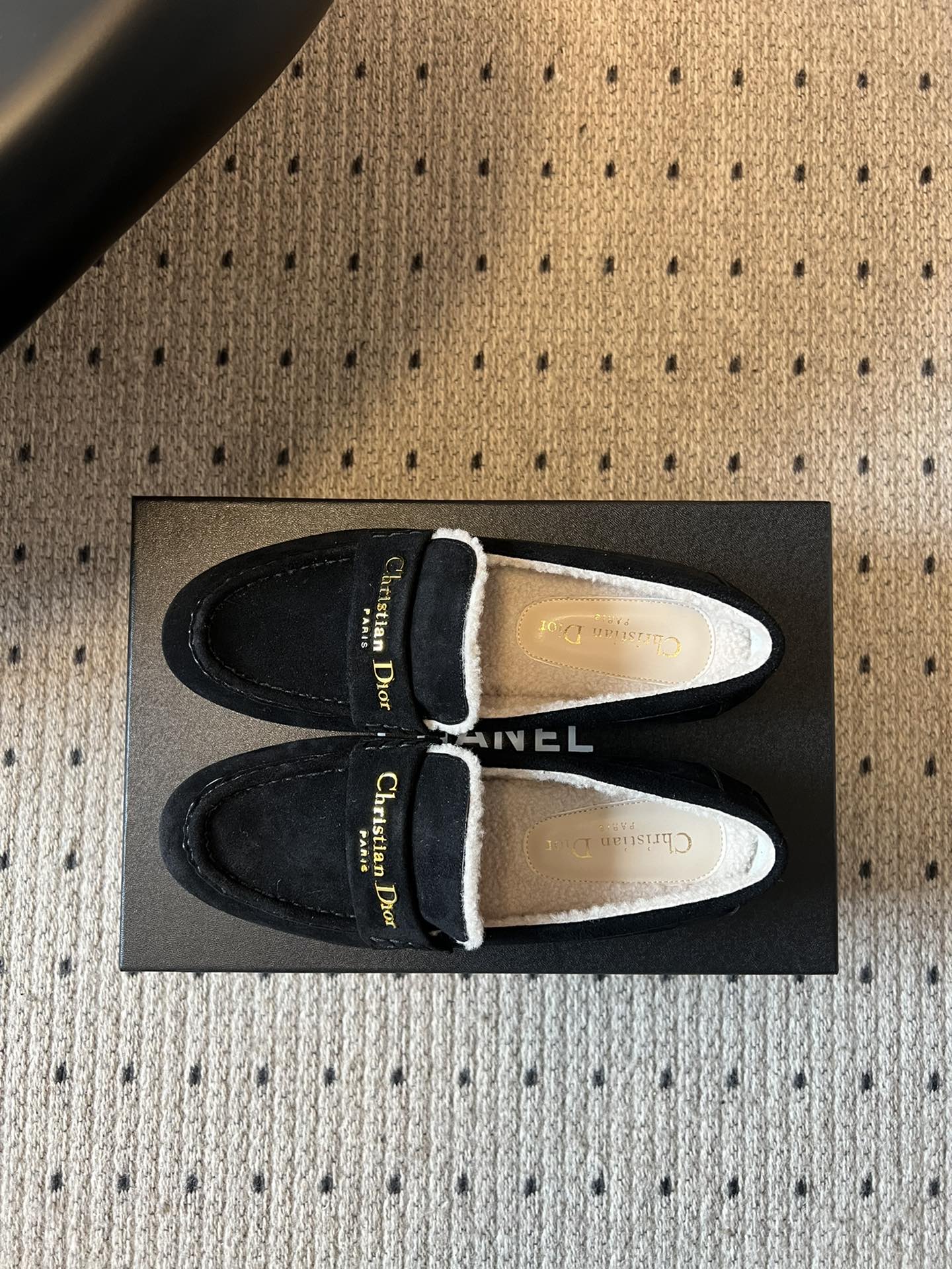 Dior Suede Fur-Lined Loafers – 25SS/FW