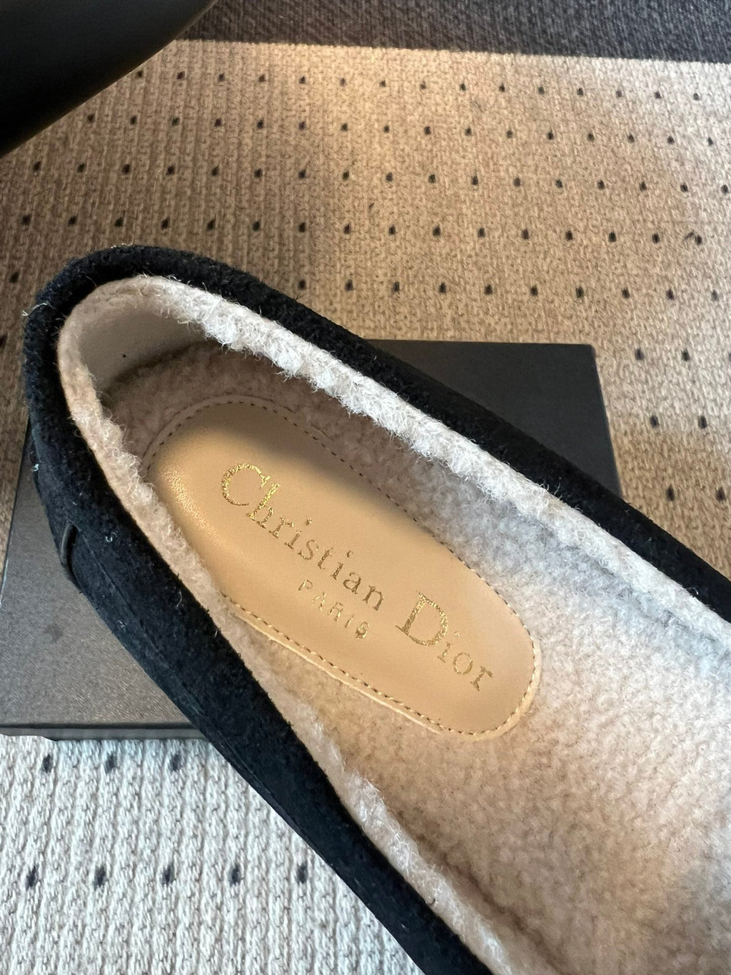 Dior Suede Fur-Lined Loafers – 25SS/FW