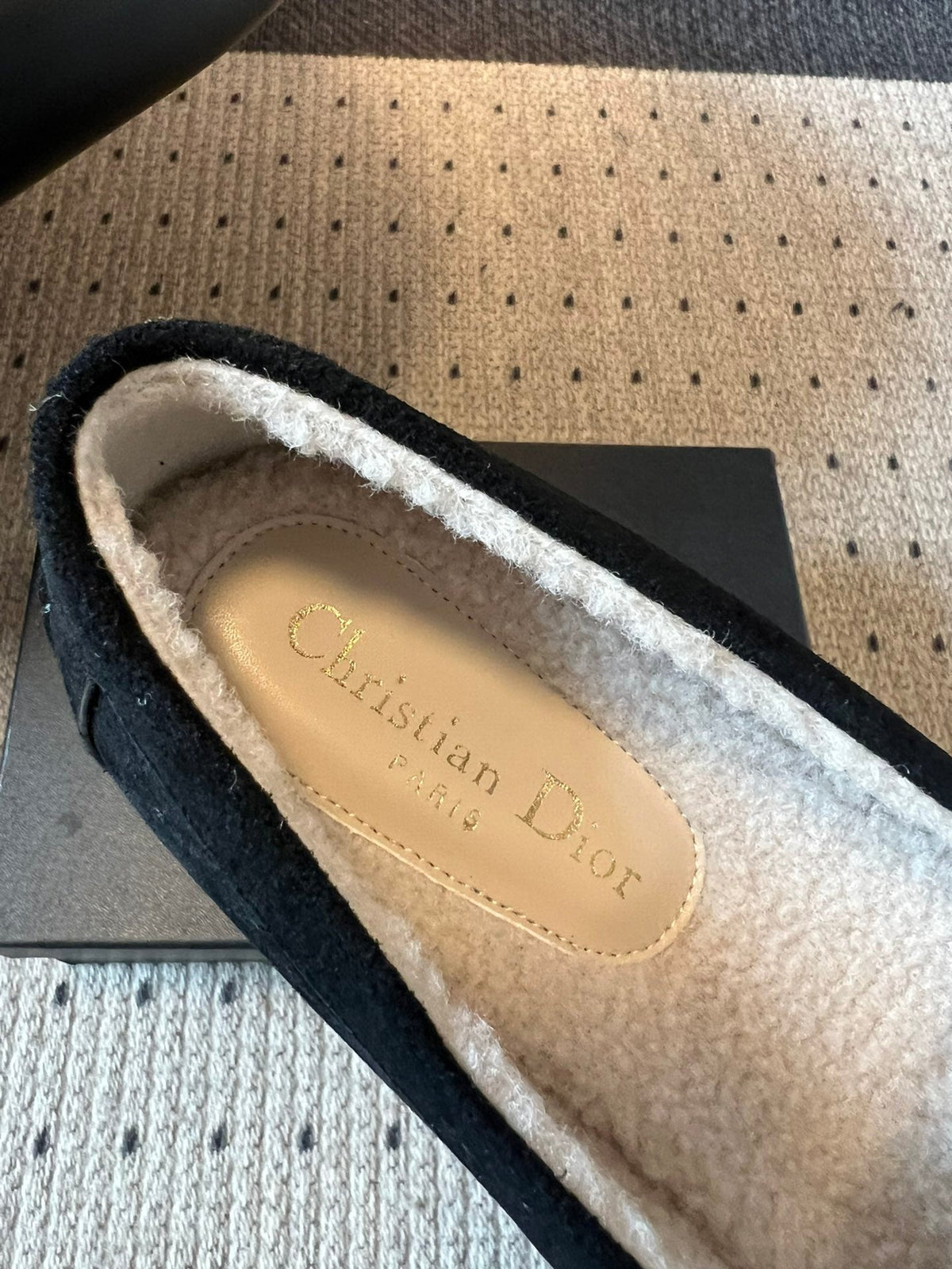Dior Suede Fur-Lined Loafers – 25SS/FW