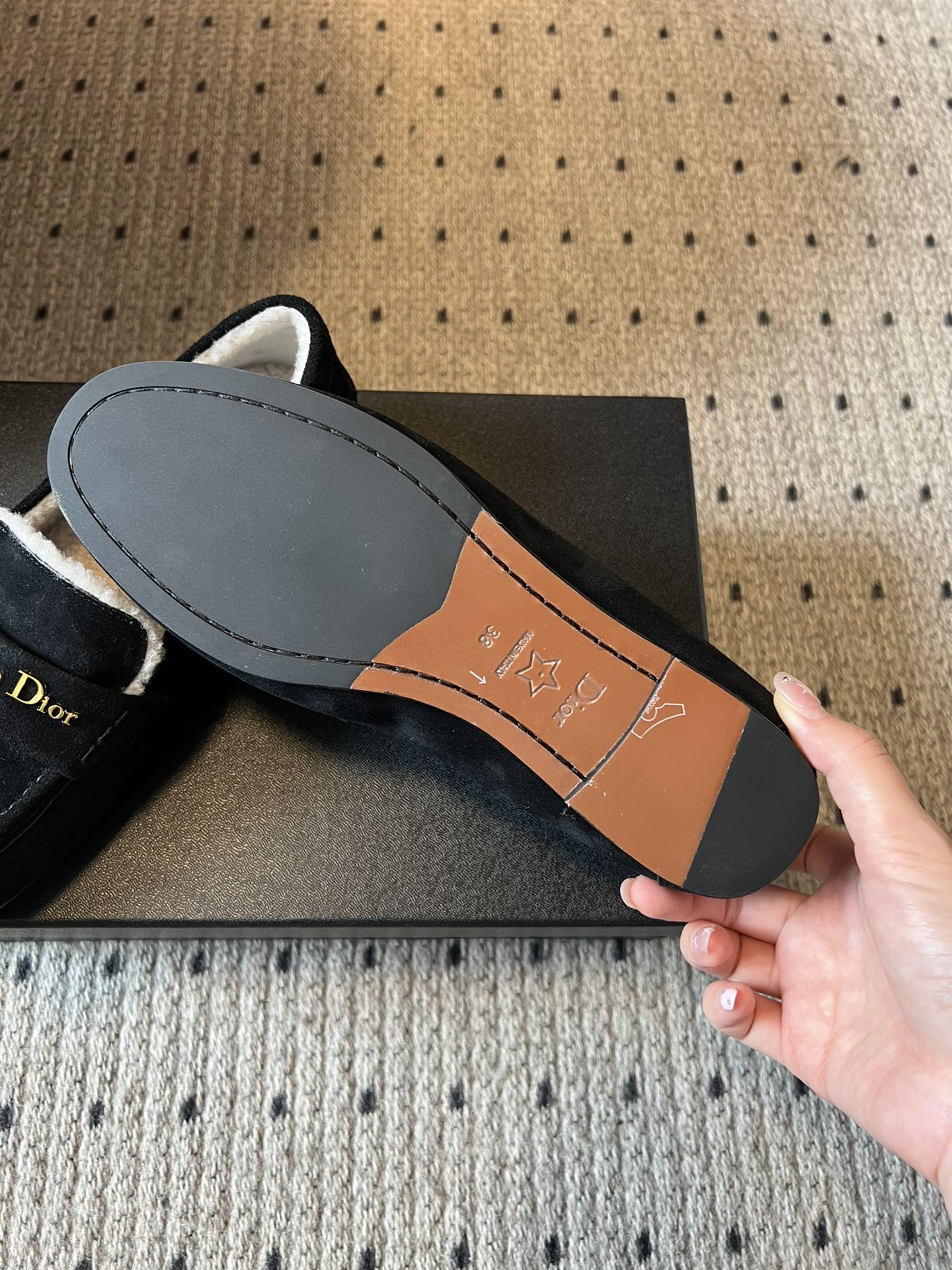 Dior Suede Fur-Lined Loafers – 25SS/FW