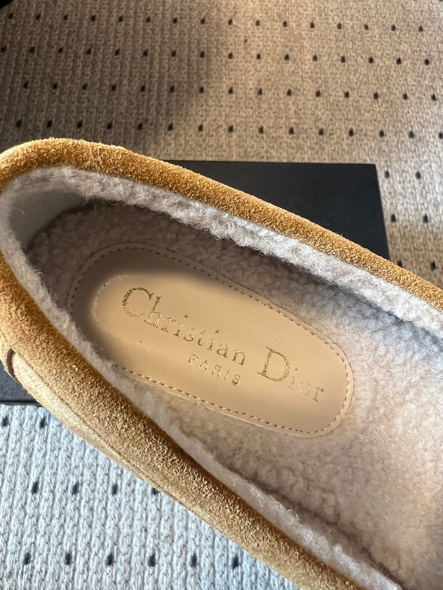 Dior Suede Fur-Lined Loafers – 25SS/FW