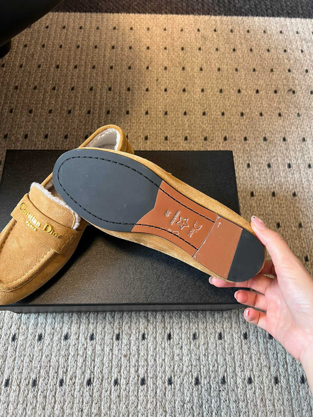 Dior Suede Fur-Lined Loafers – 25SS/FW
