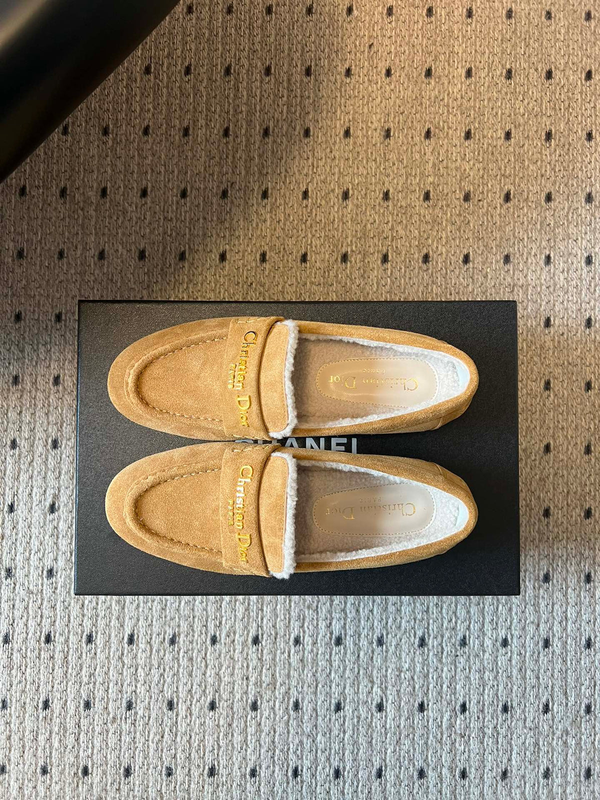 Dior Suede Fur-Lined Loafers – 25SS/FW