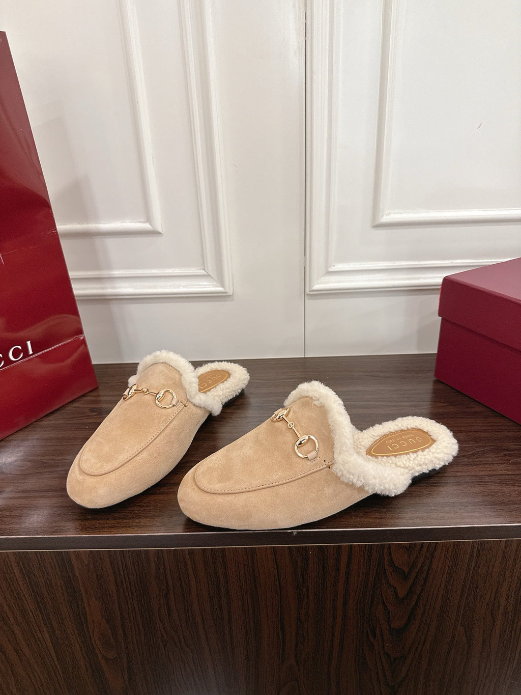 Gucci Princetown Merino Wool Mules