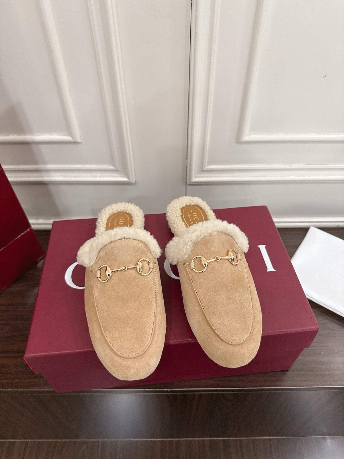 Gucci Princetown Merino Wool Mules