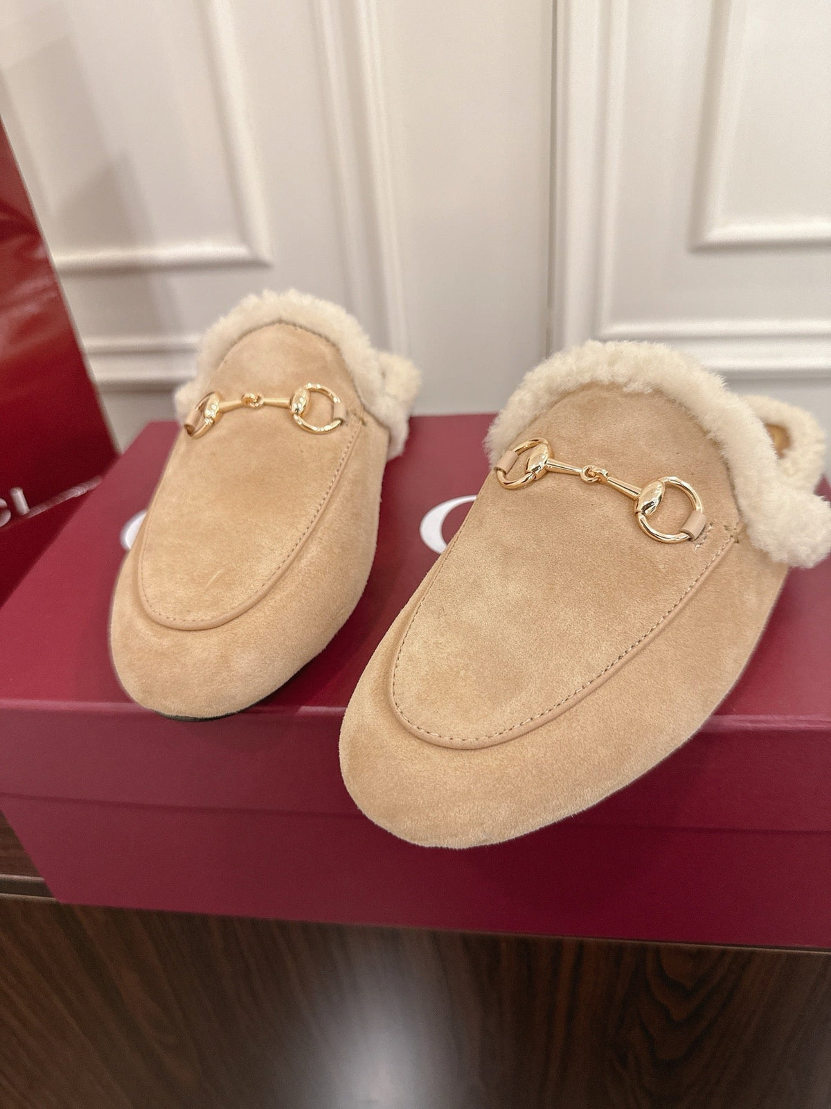 Gucci Princetown Merino Wool Mules