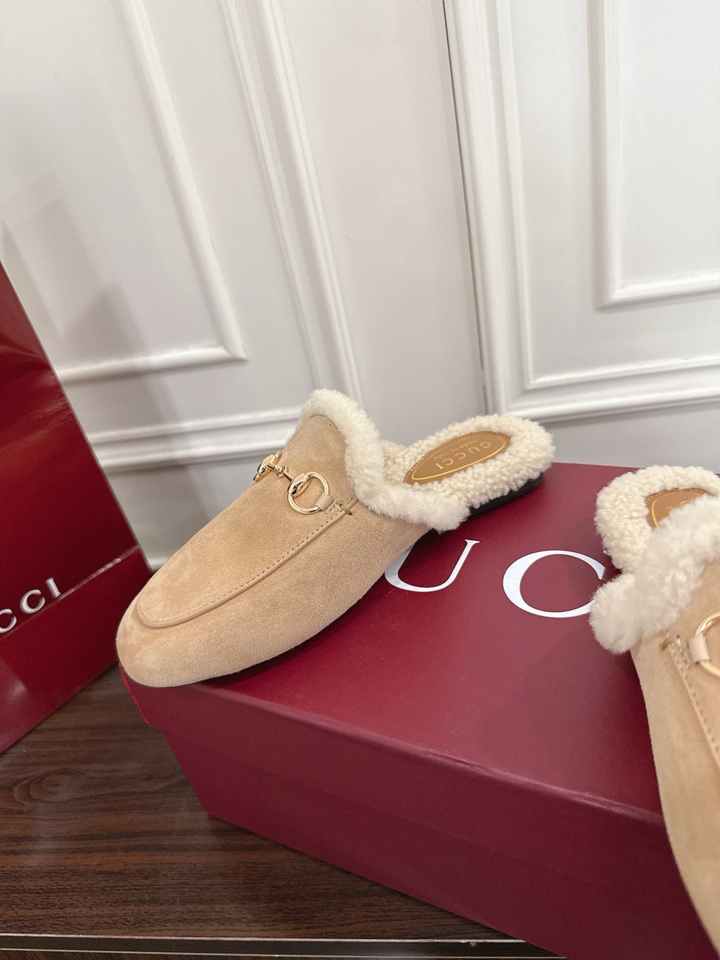 Gucci Princetown Merino Wool Mules