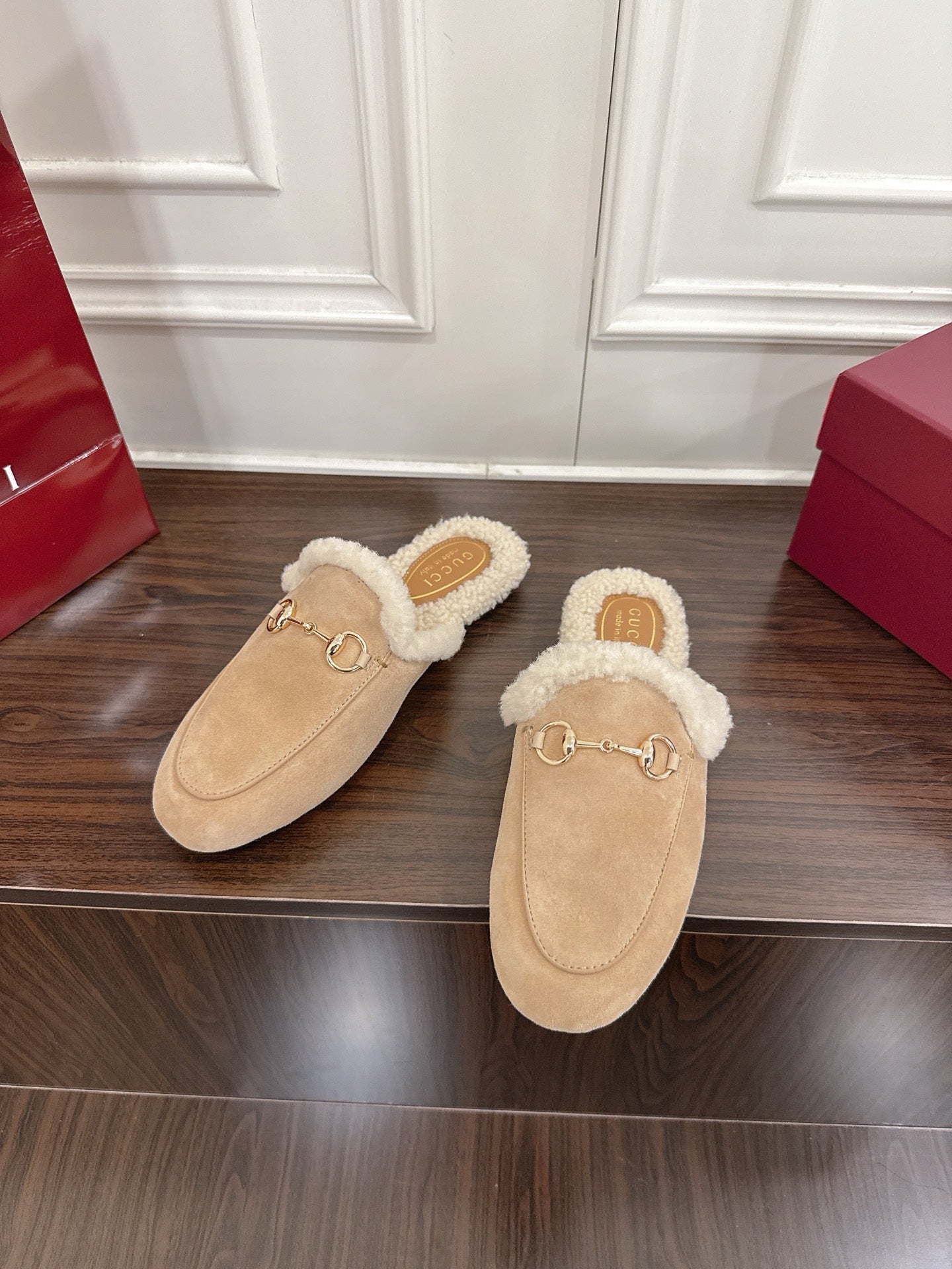 Gucci Princetown Merino Wool Mules