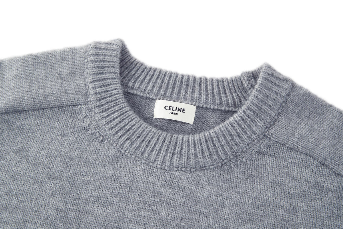 Celine Triomphe Embroidered Knit Sweater