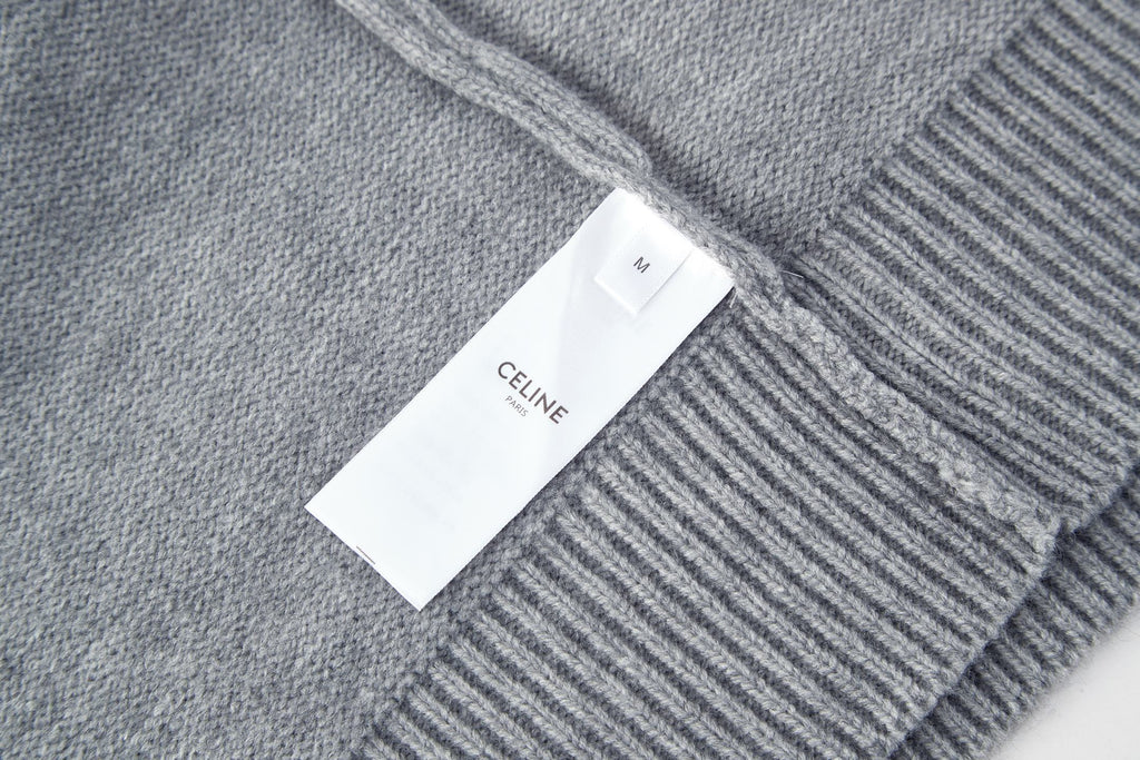 Celine Triomphe Embroidered Knit Sweater