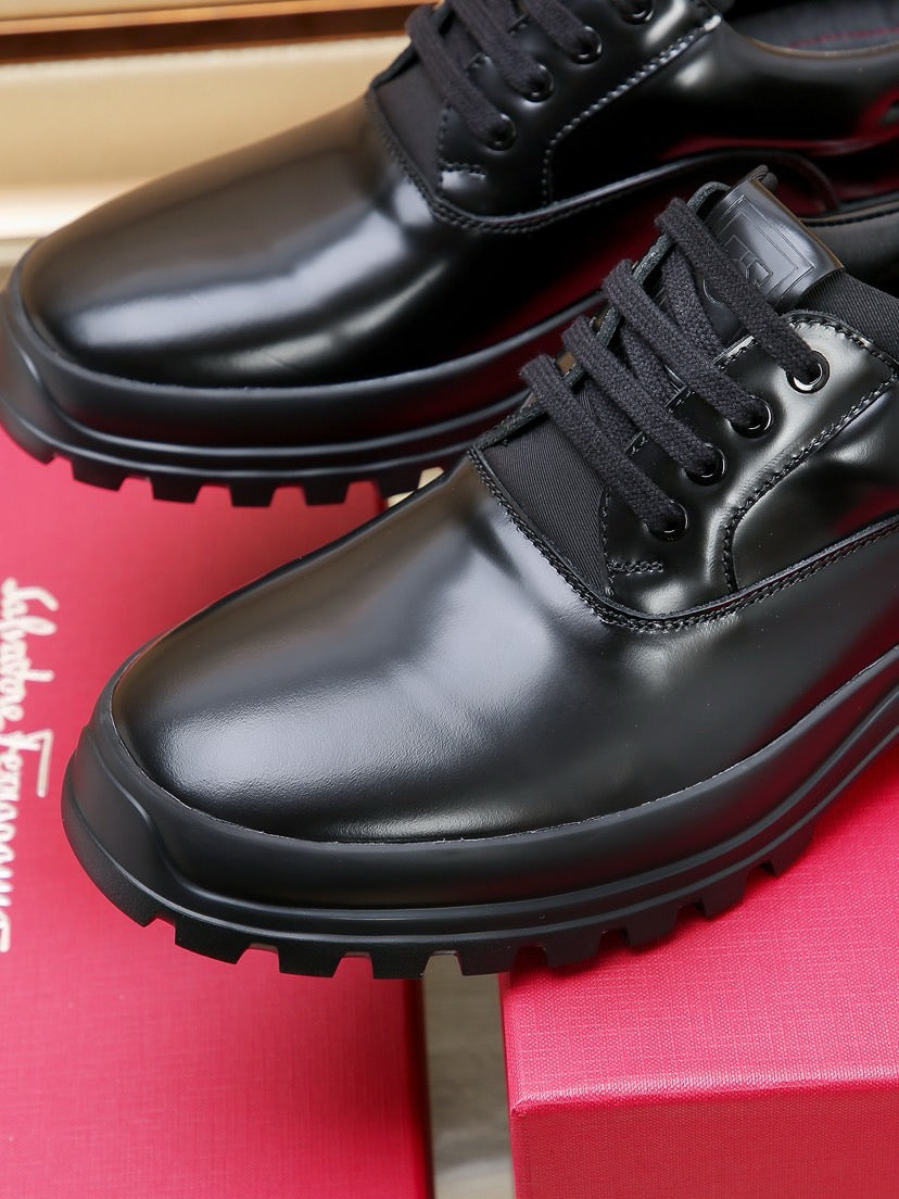 Ferragamo Business Leather Dress Shoes