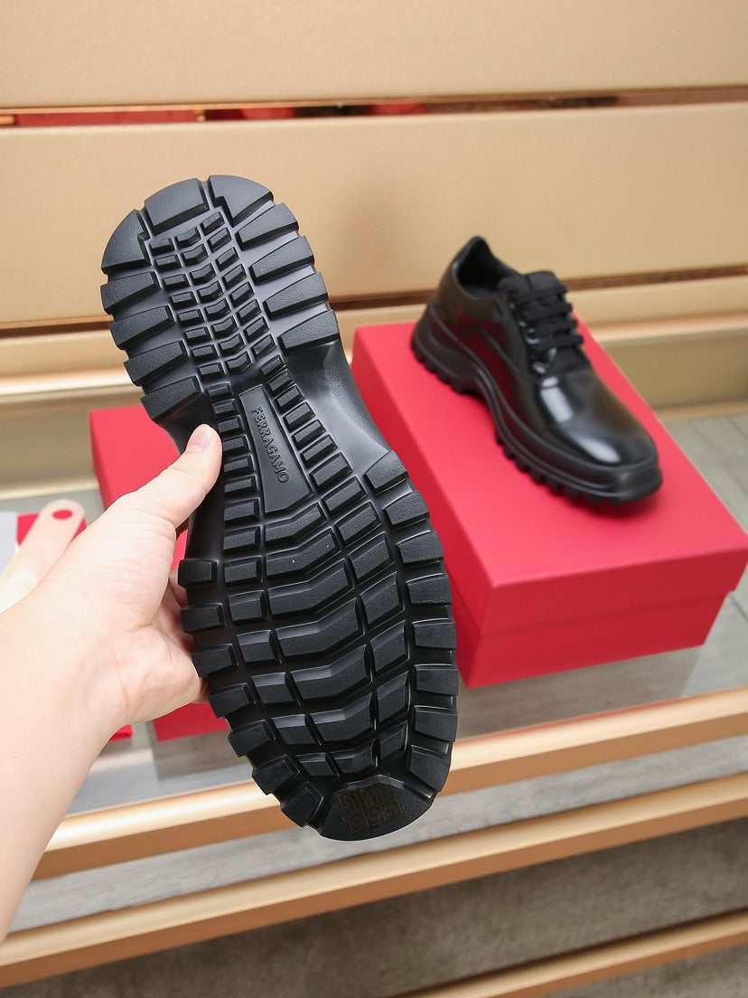 Ferragamo Business Leather Dress Shoes