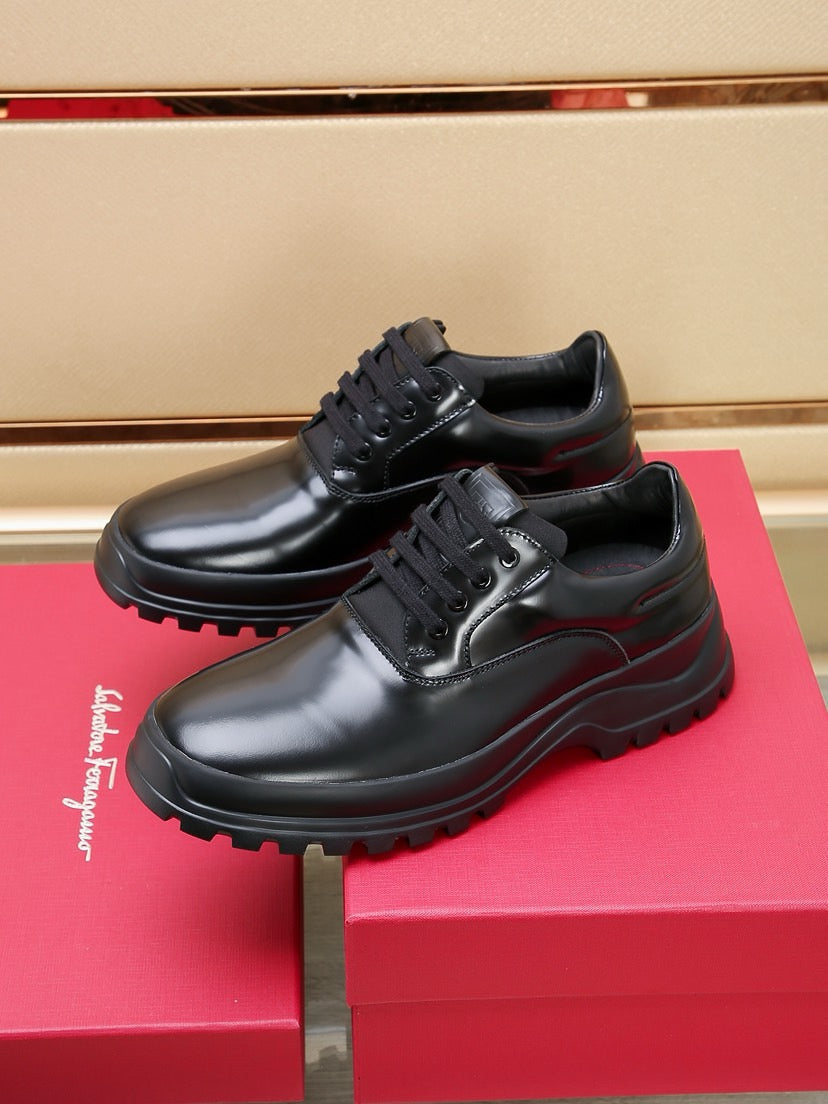 Ferragamo Business Leather Dress Shoes