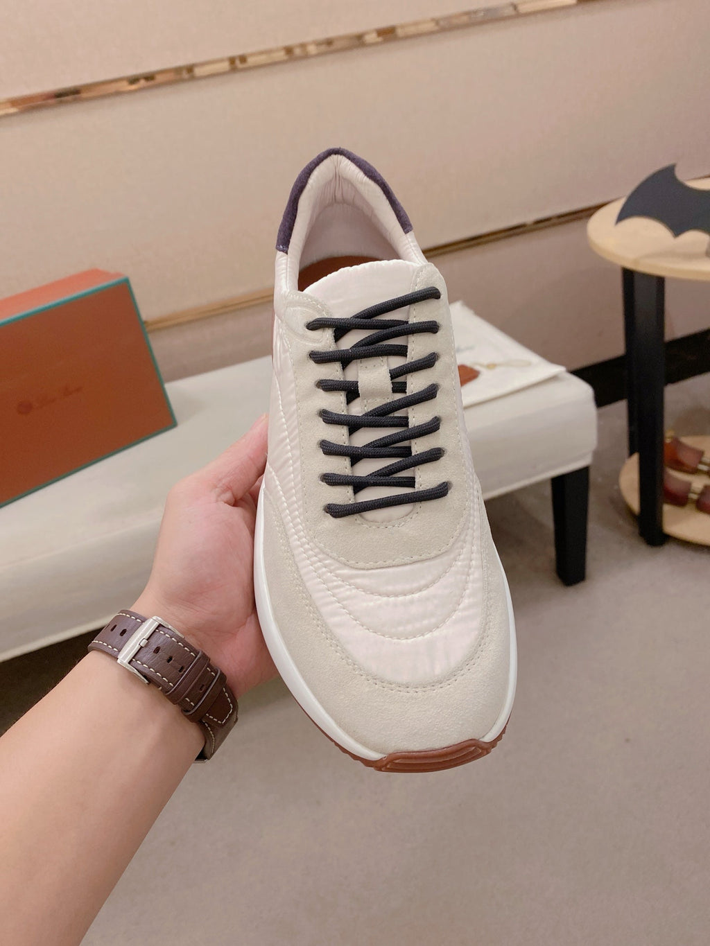 Loro Piana Men's Wind Fiber Knit Running Sneakers
