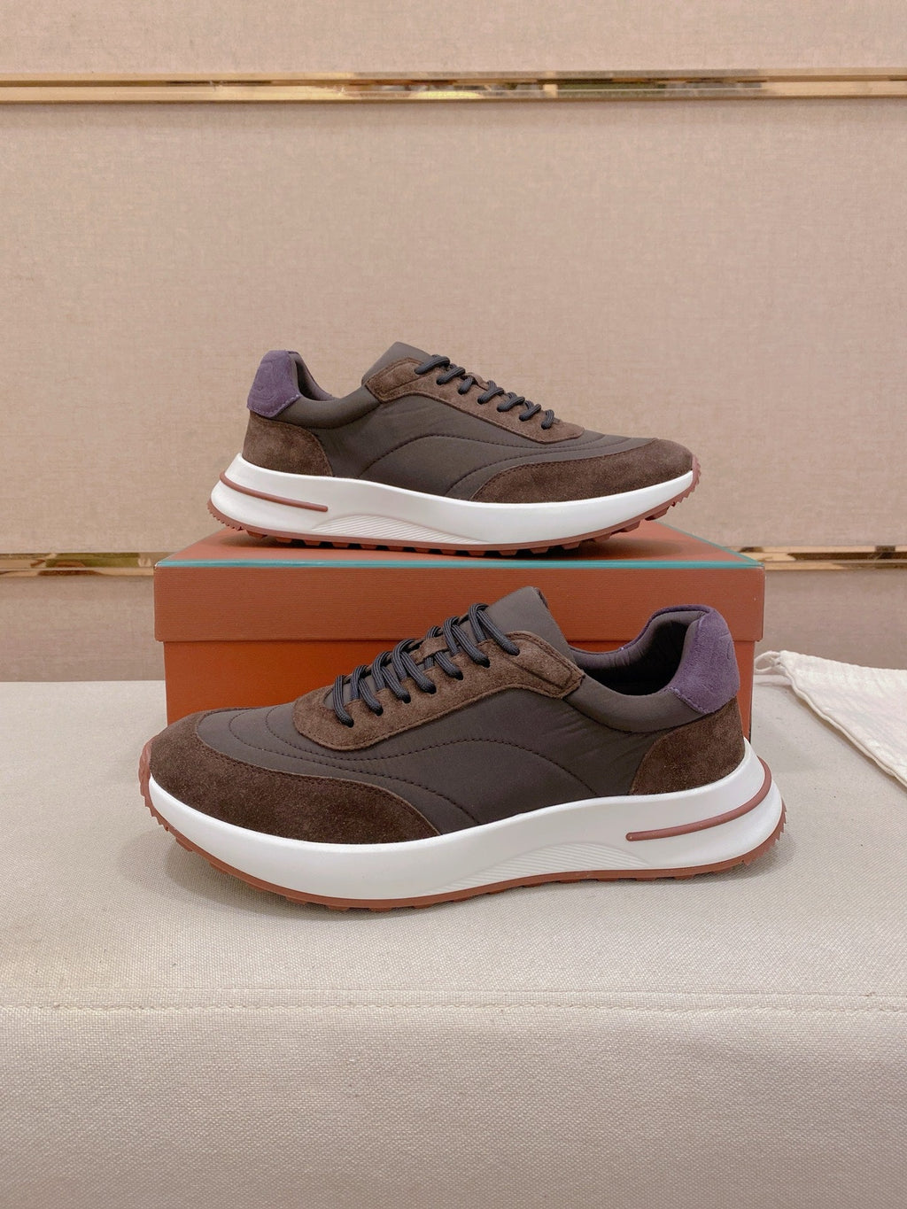 Loro Piana Men's Wind Fiber Knit Running Sneakers