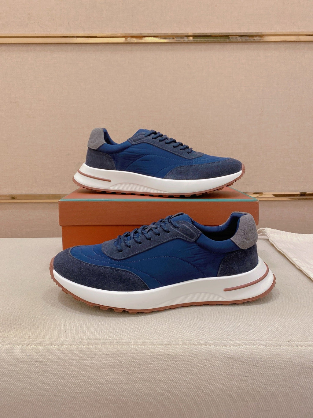 Loro Piana Men's Wind Fiber Knit Running Sneakers