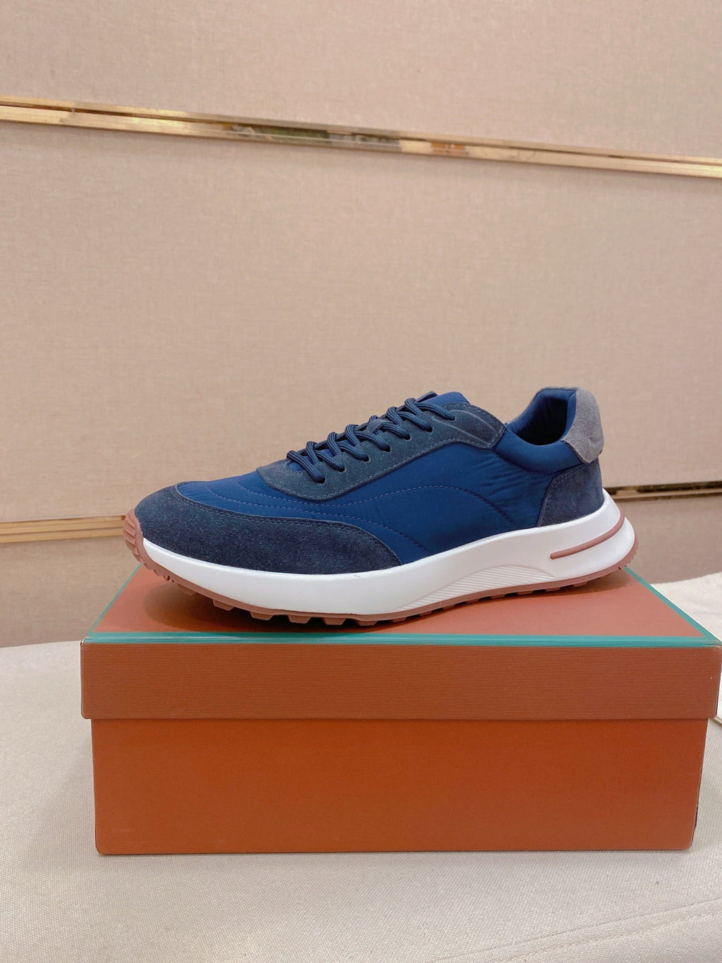 Loro Piana Men's Wind Fiber Knit Running Sneakers