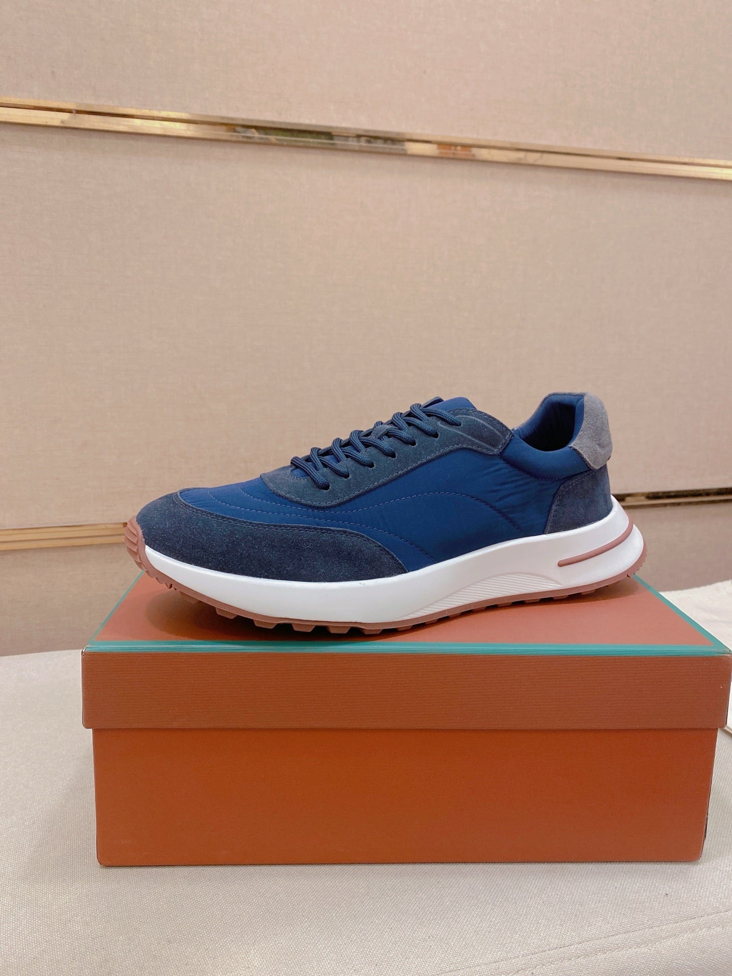 Loro Piana Men's Wind Fiber Knit Running Sneakers