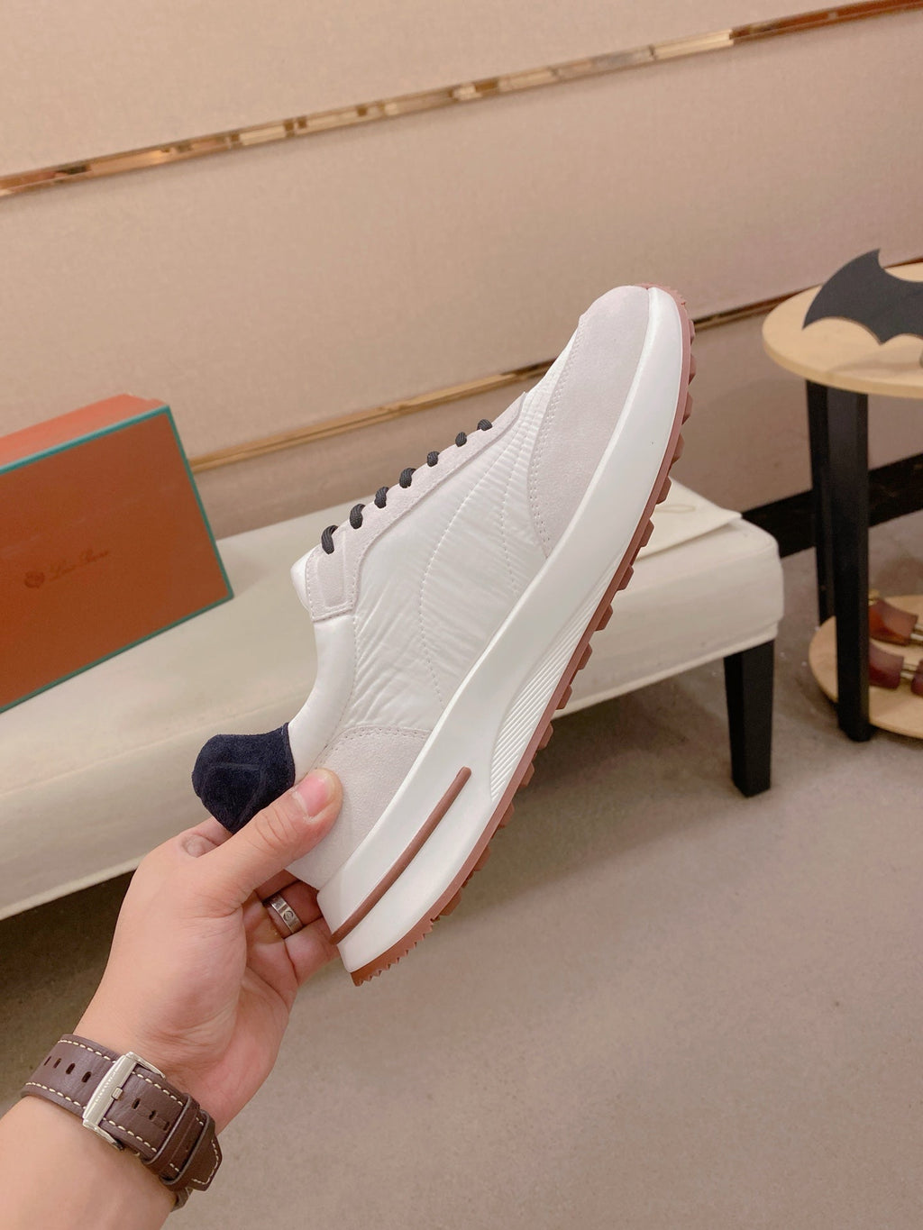 Loro Piana Men's Wind Fiber Knit Running Sneakers