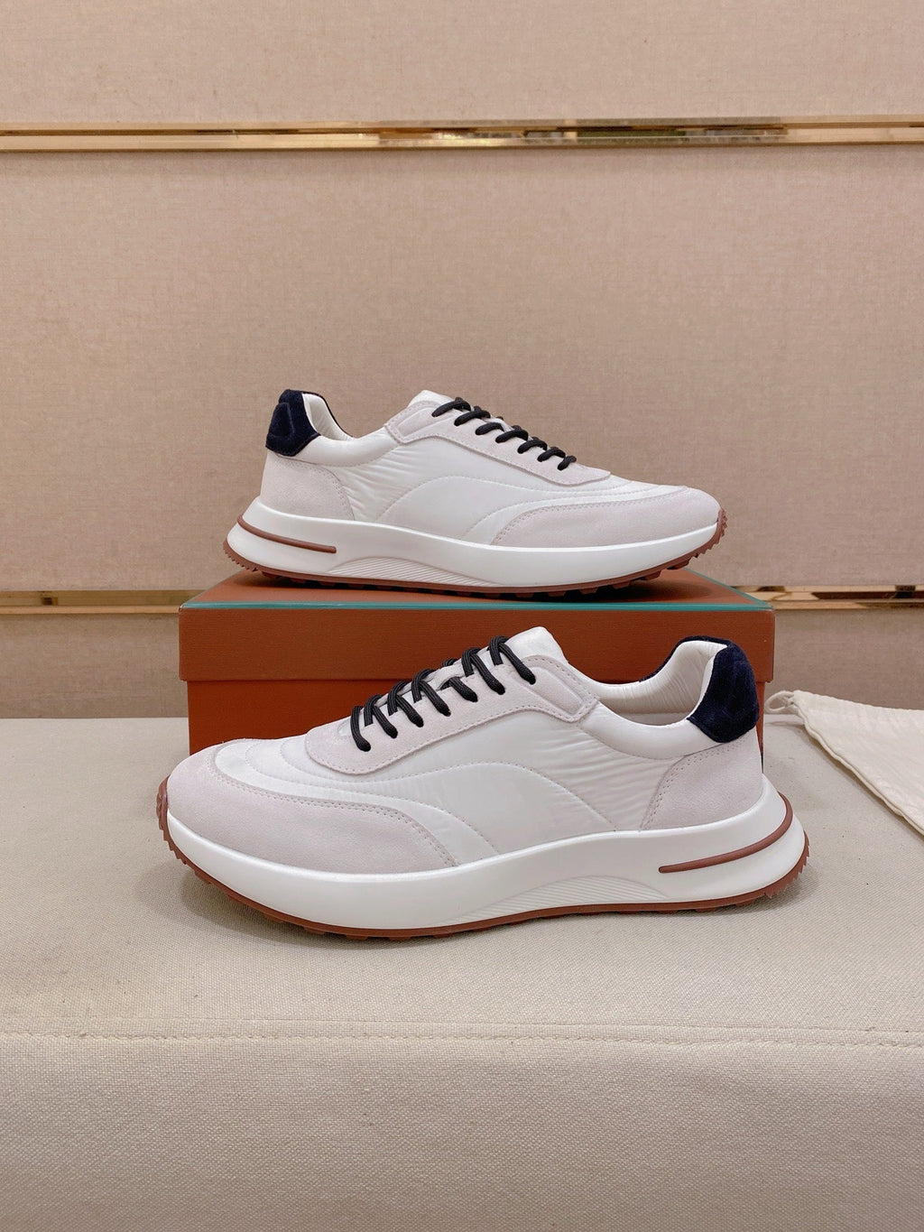 Loro Piana Men's Wind Fiber Knit Running Sneakers