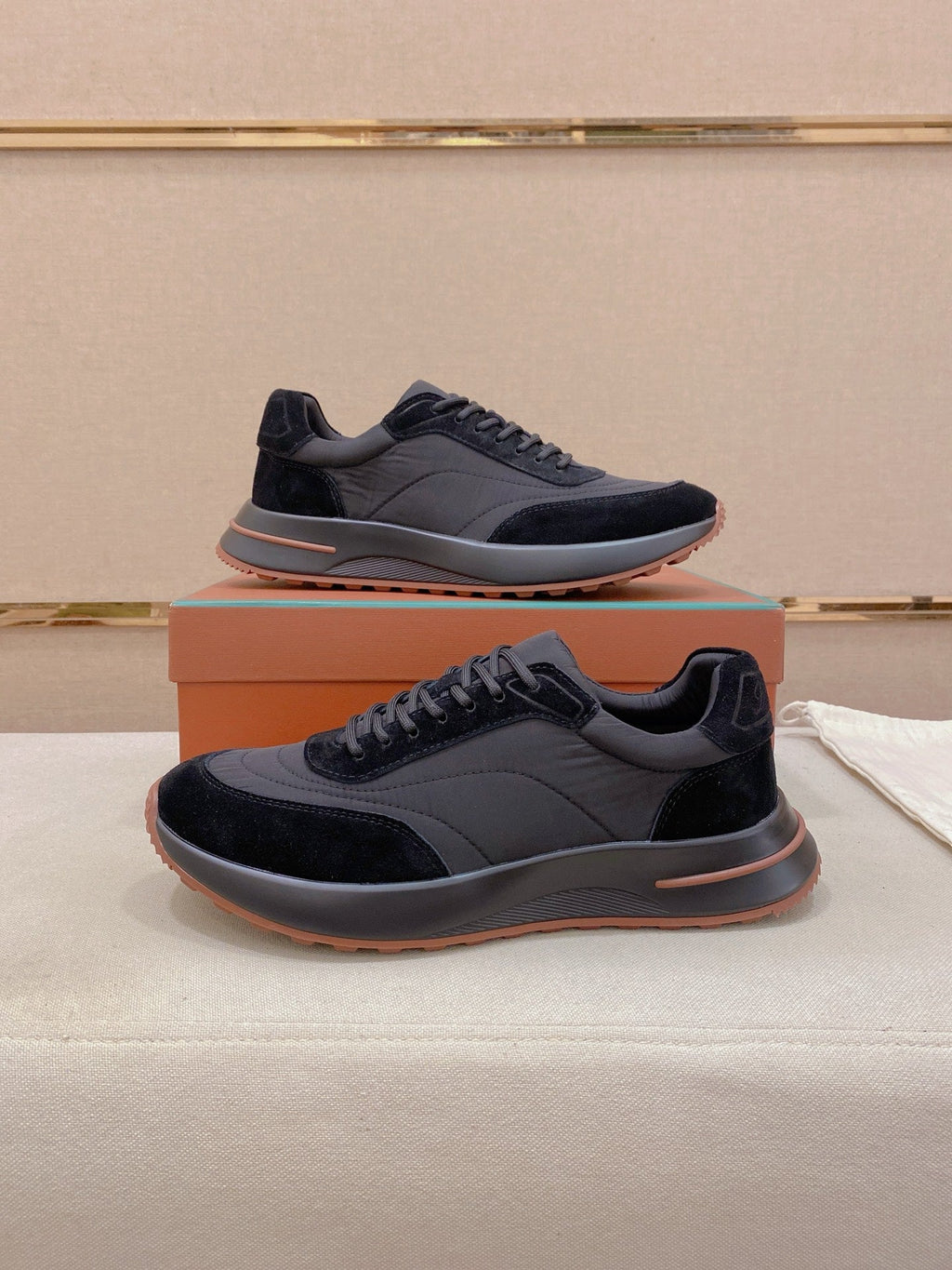 Loro Piana Men's Wind Fiber Knit Running Sneakers