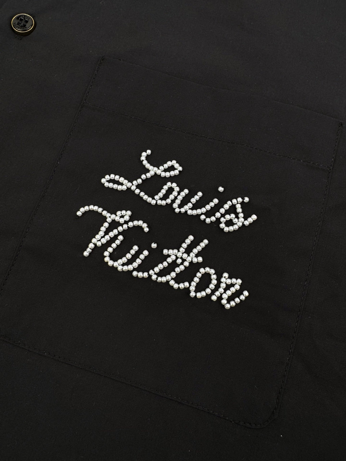 Louis Vuitton Beaded Signature Silk Blend Shirt