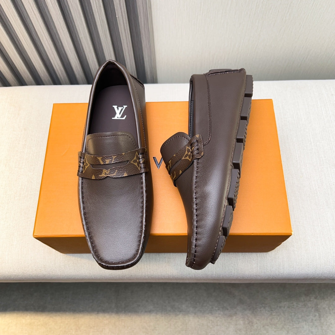 Louis Vuitton Pebbled Leather Driving Shoes