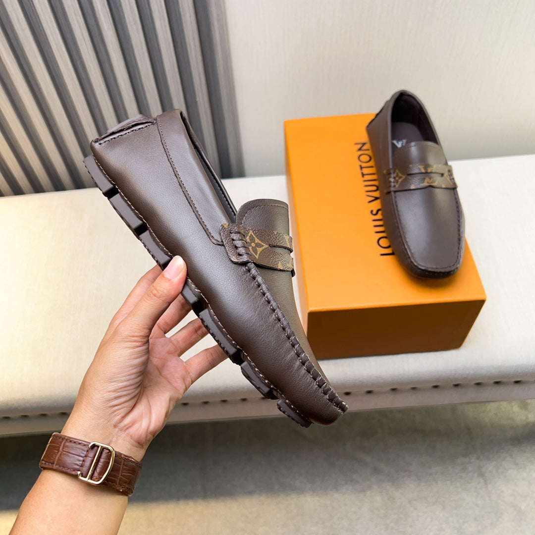 Louis Vuitton Pebbled Leather Driving Shoes