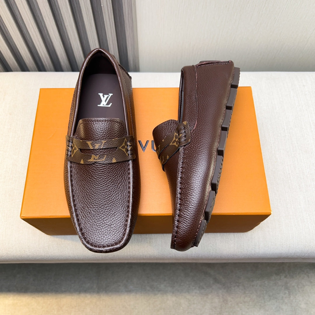 Louis Vuitton Pebbled Leather Driving Shoes