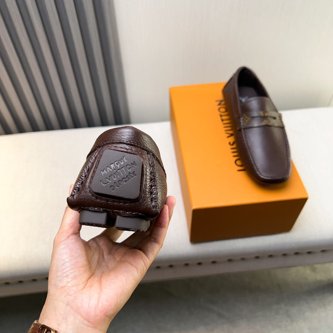 Louis Vuitton Pebbled Leather Driving Shoes
