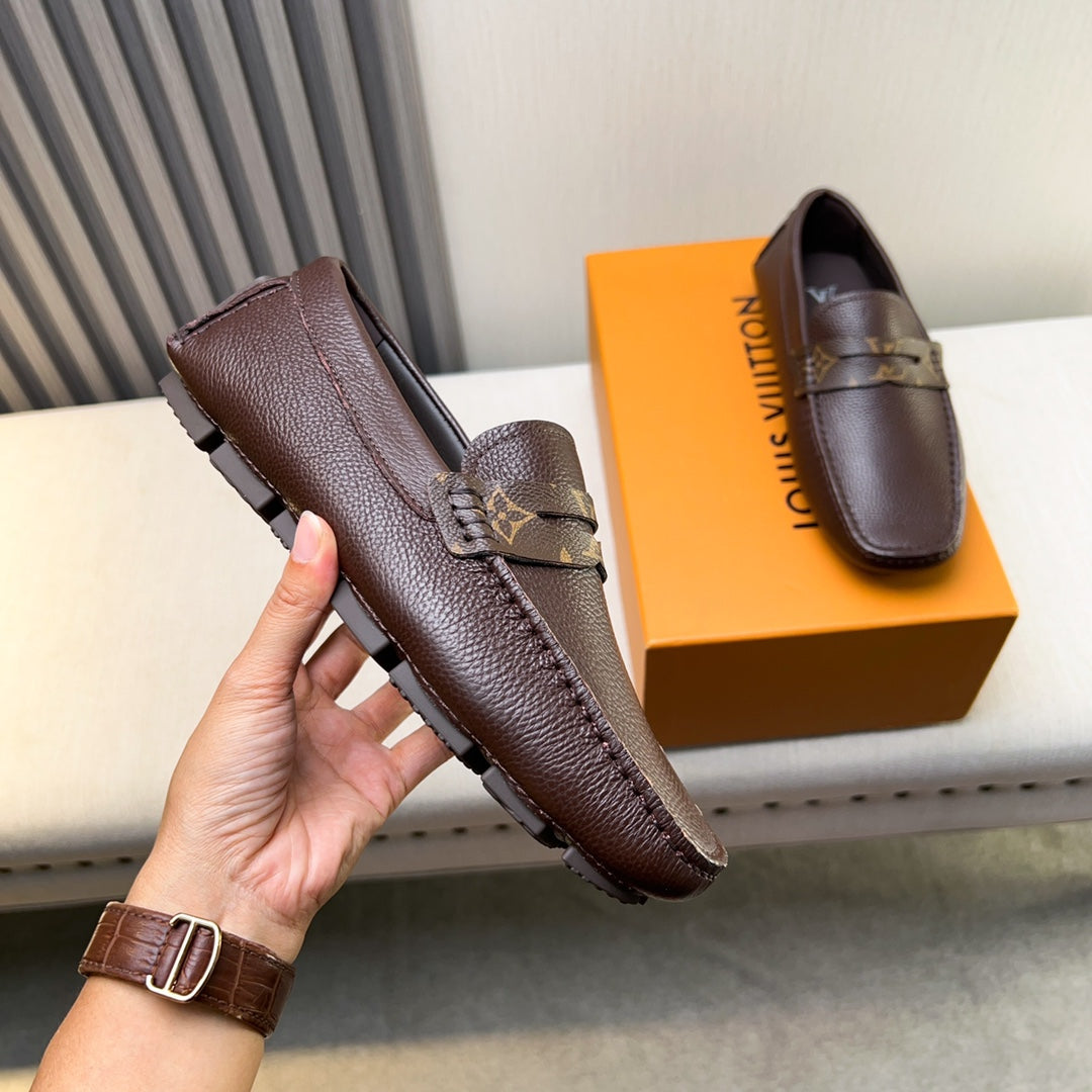 Louis Vuitton Pebbled Leather Driving Shoes