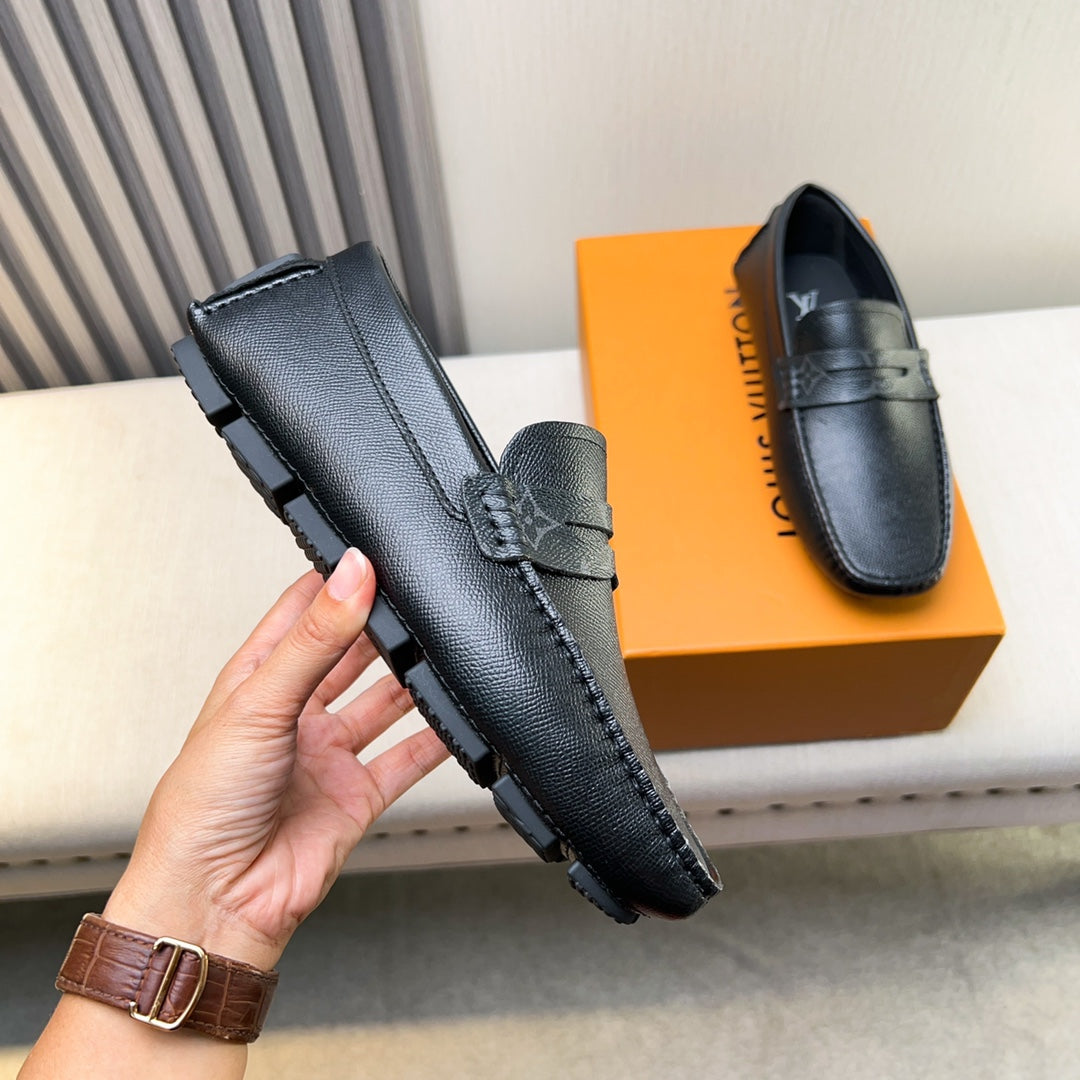 Louis Vuitton Pebbled Leather Driving Shoes