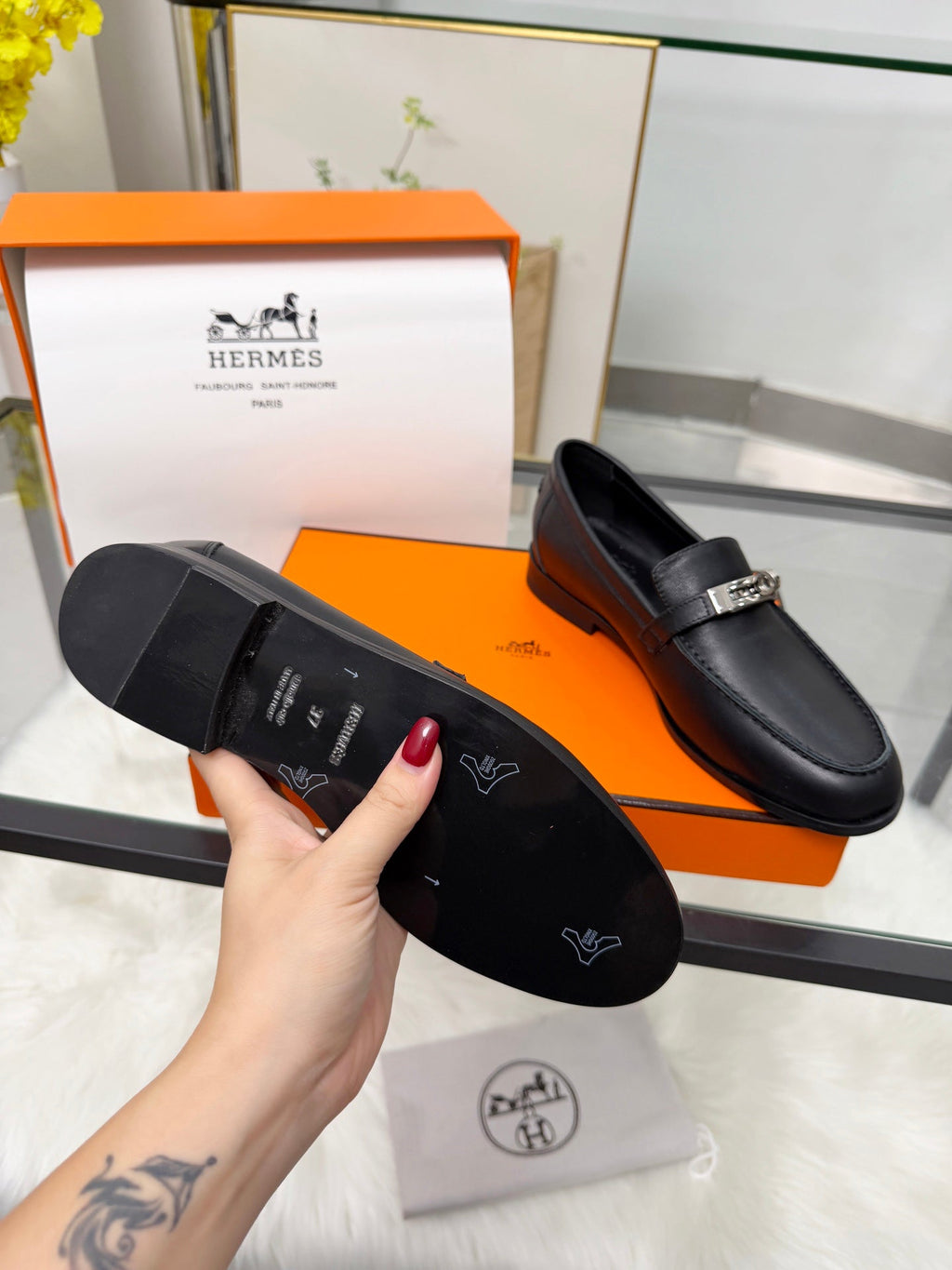 Hermès Classic Leather Sole Sandals
