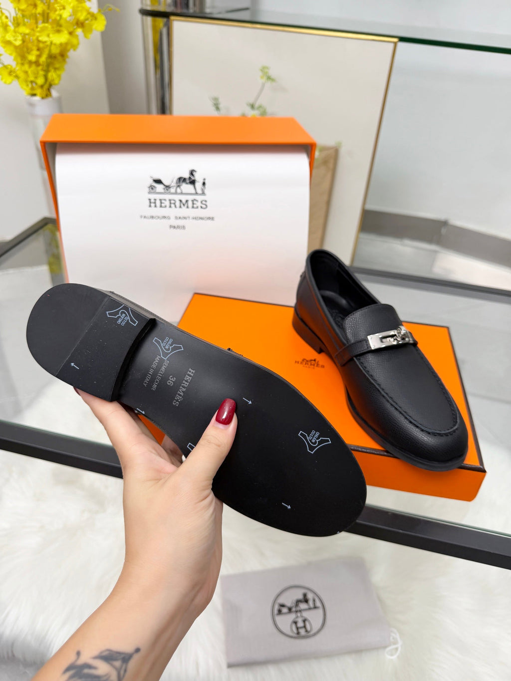Hermès Classic Leather Sole Sandals