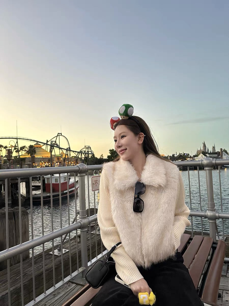 Moncler Convertible Faux Fur Jacket