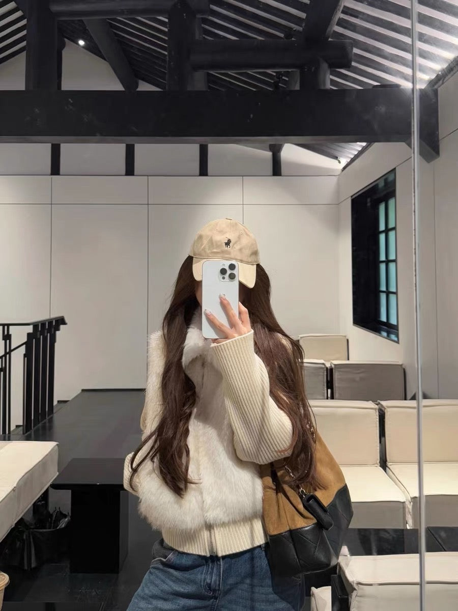 Moncler Convertible Faux Fur Jacket