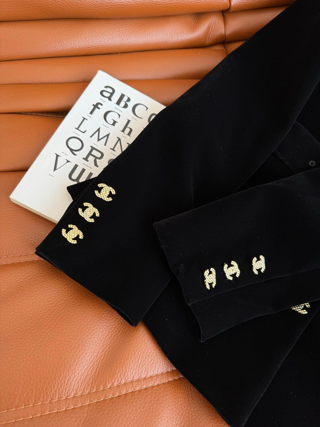 Chanel Double C Velvet Tie-Belt Jacket