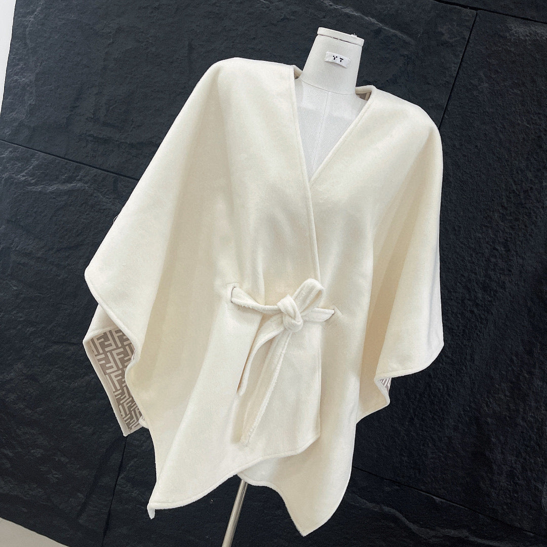 Fendi FF Logo Reversible Wool Cape