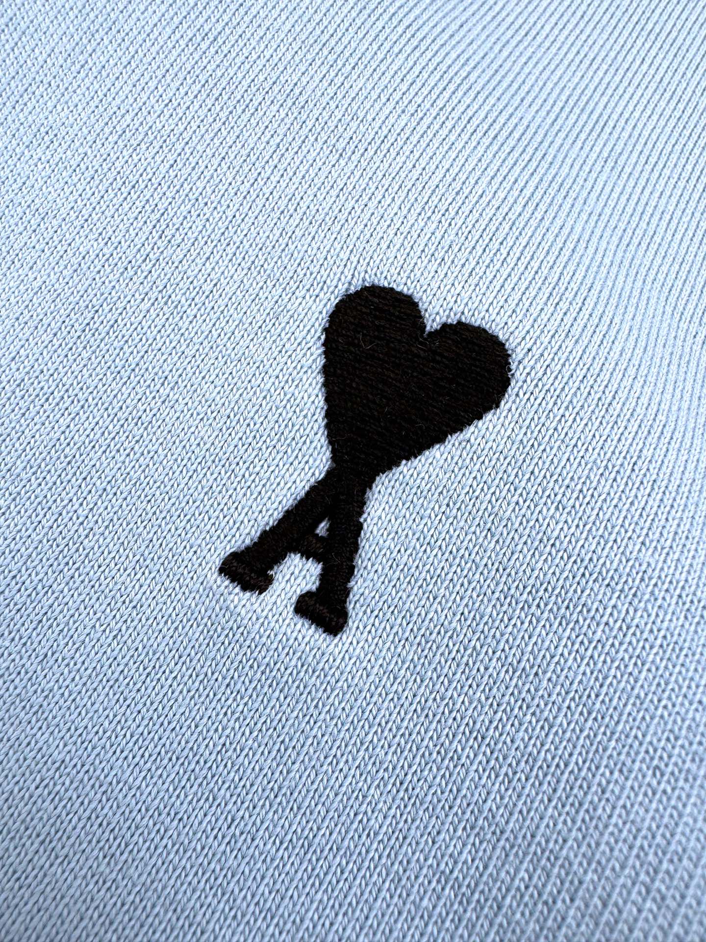 Ami Paris Heart Embroidery Zipper Jacket