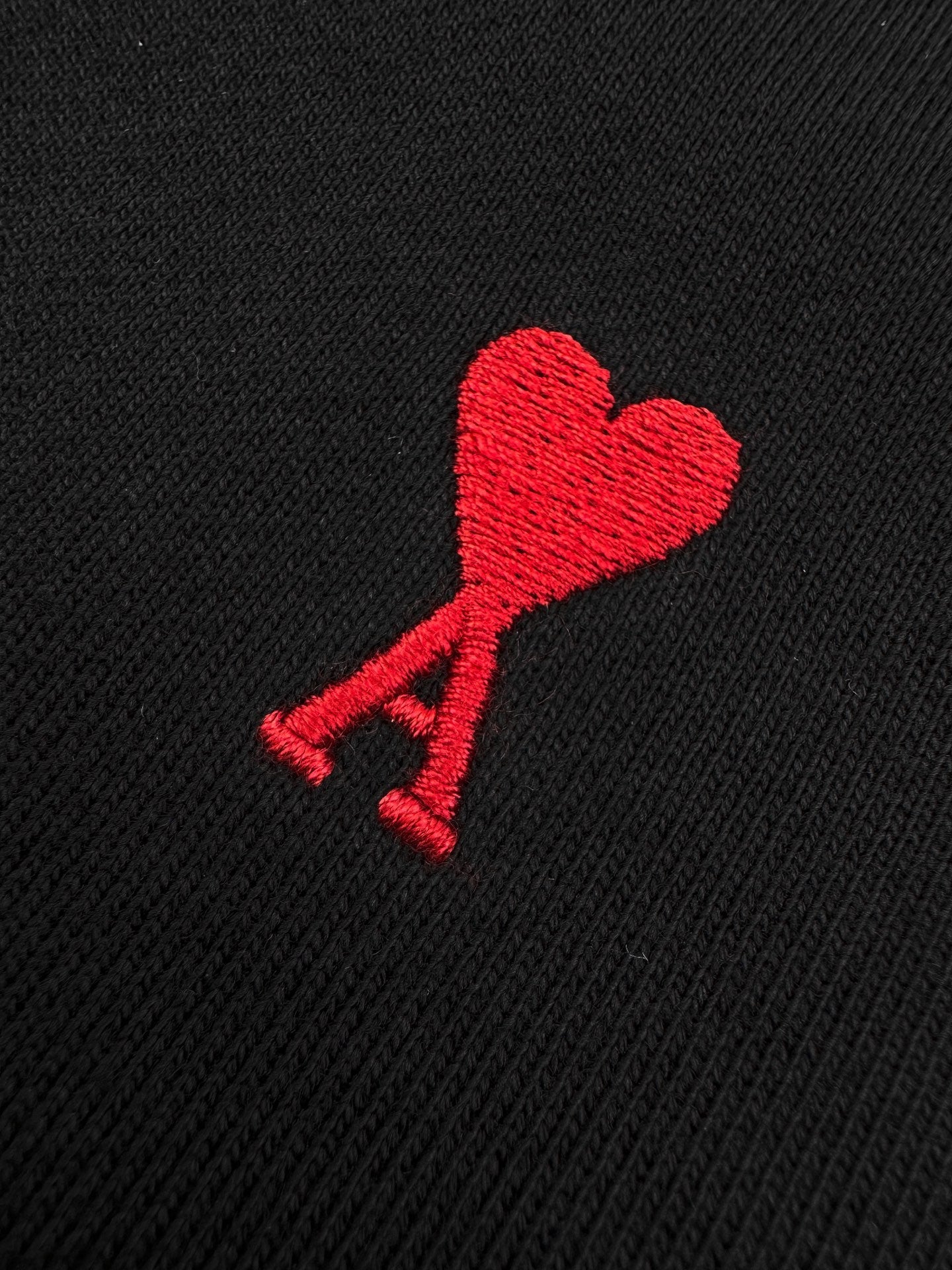 Ami Paris Heart Embroidery Zip Jacket