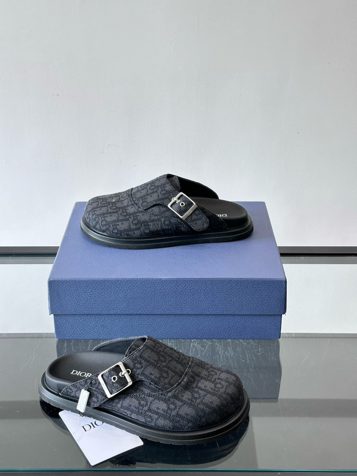 Dior Oblique Print Closed-Toe Mules