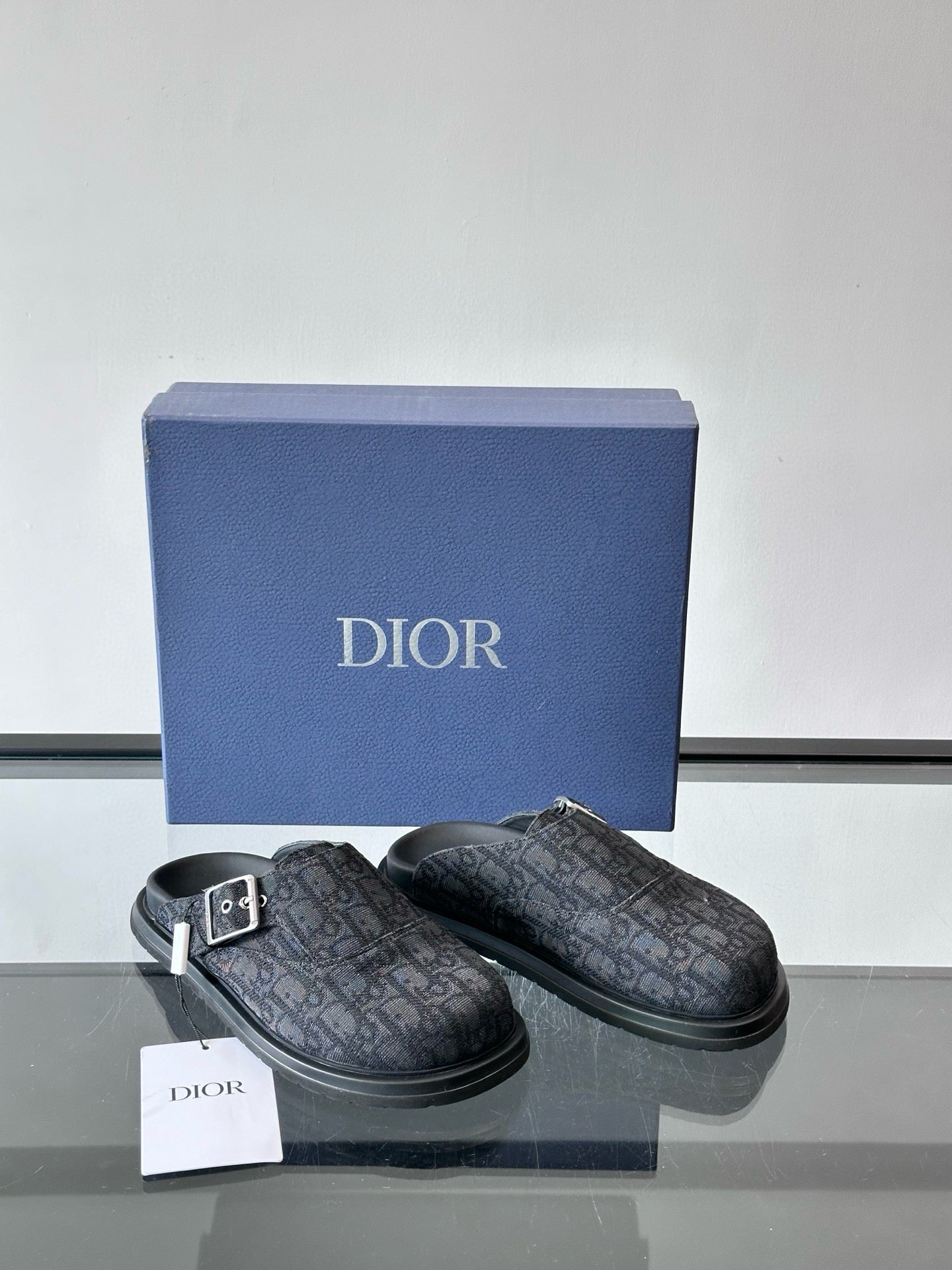 Dior Oblique Print Closed-Toe Mules