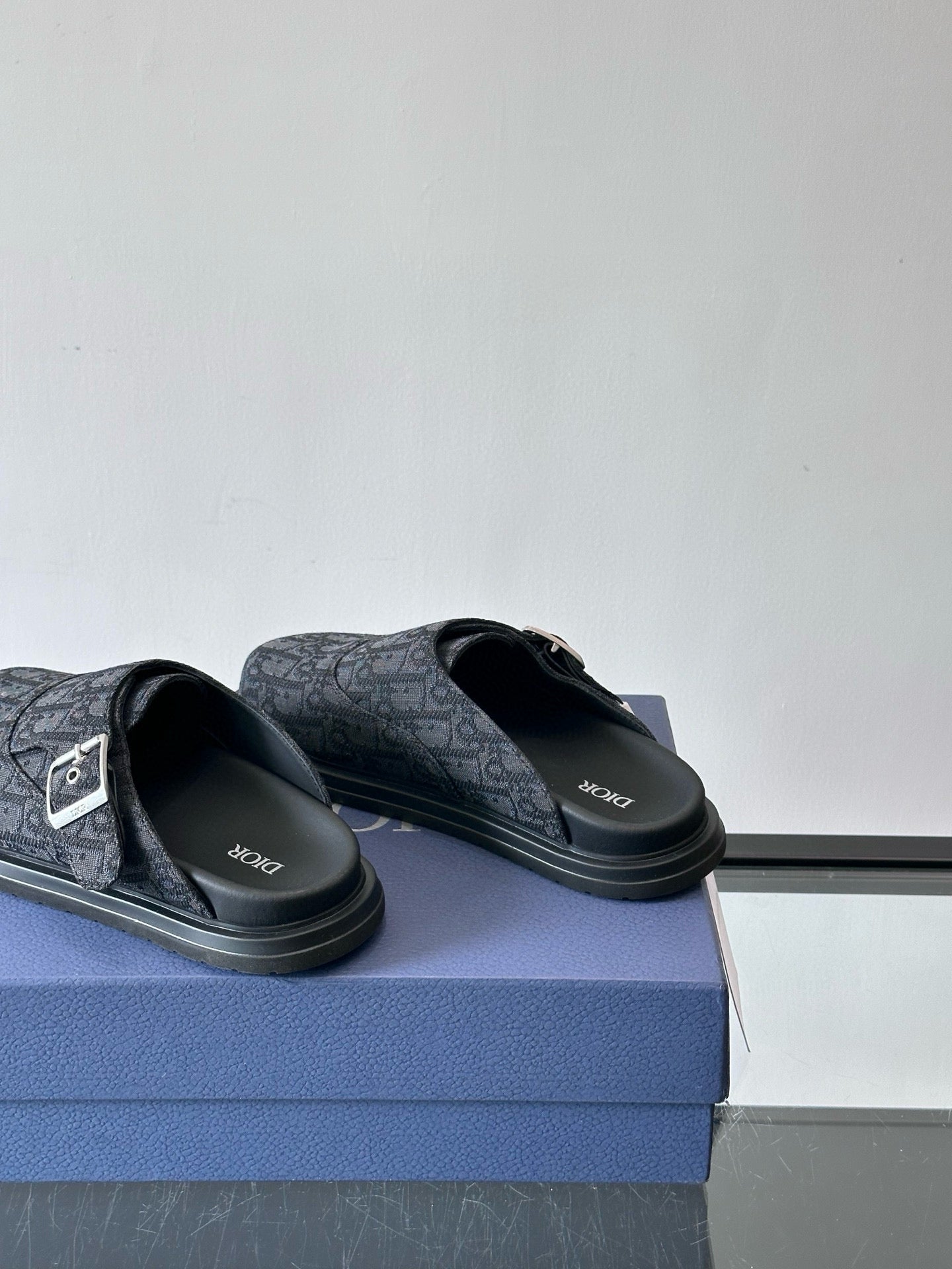 Dior Oblique Print Closed-Toe Mules