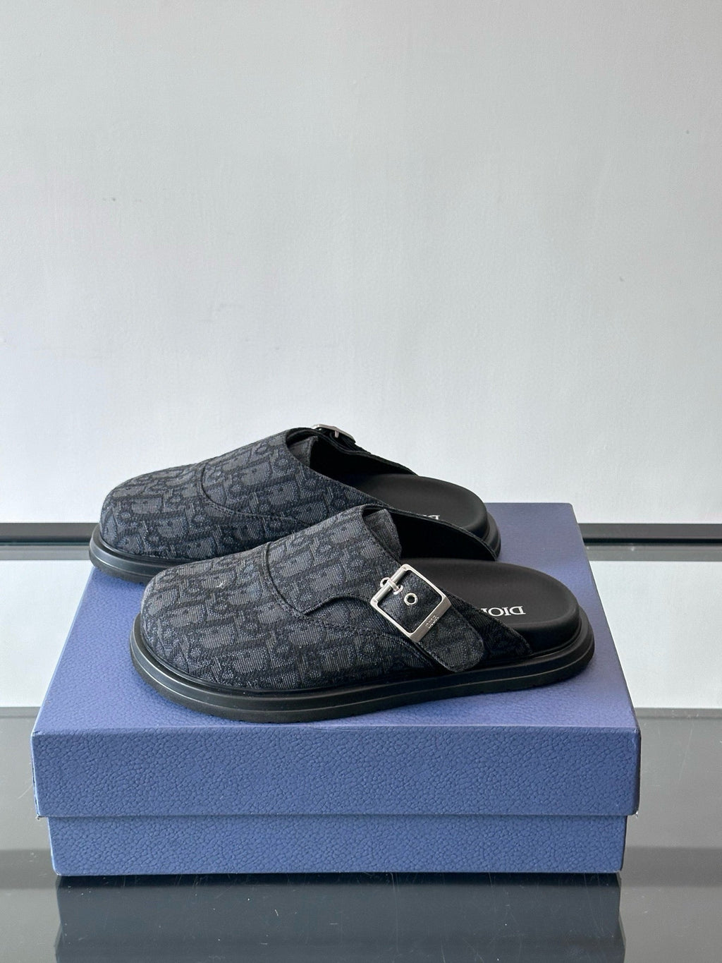 Dior Oblique Print Closed-Toe Mules