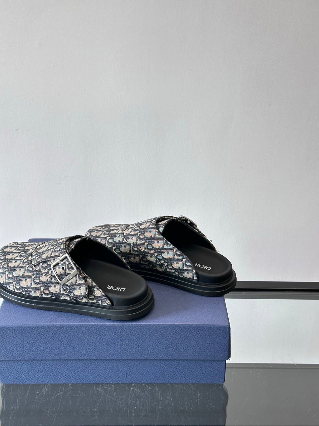 Dior Oblique Print Closed-Toe Mules
