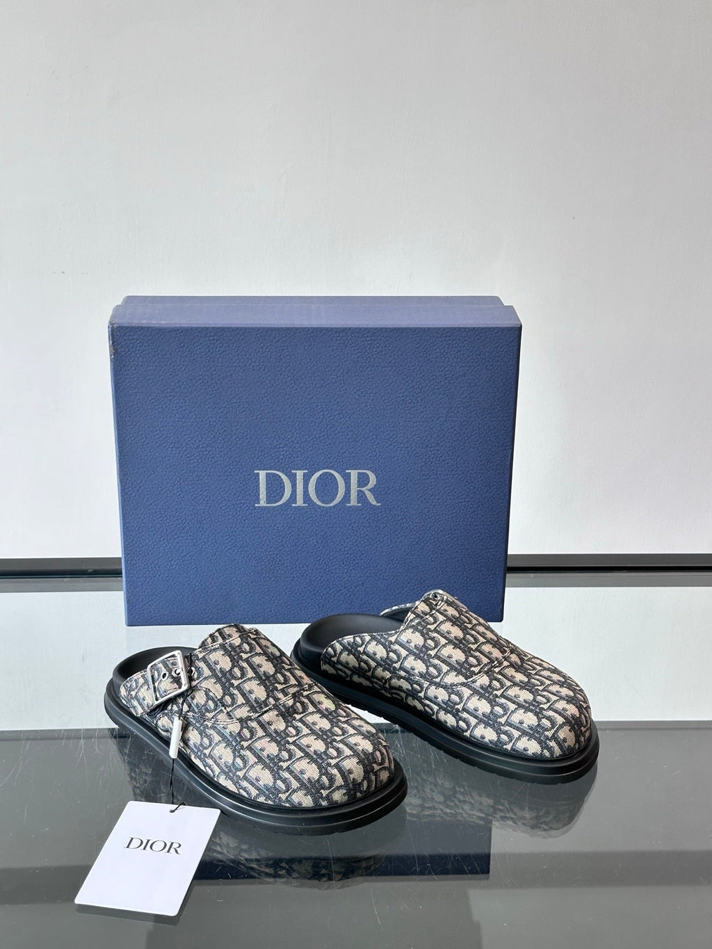 Dior Oblique Print Closed-Toe Mules
