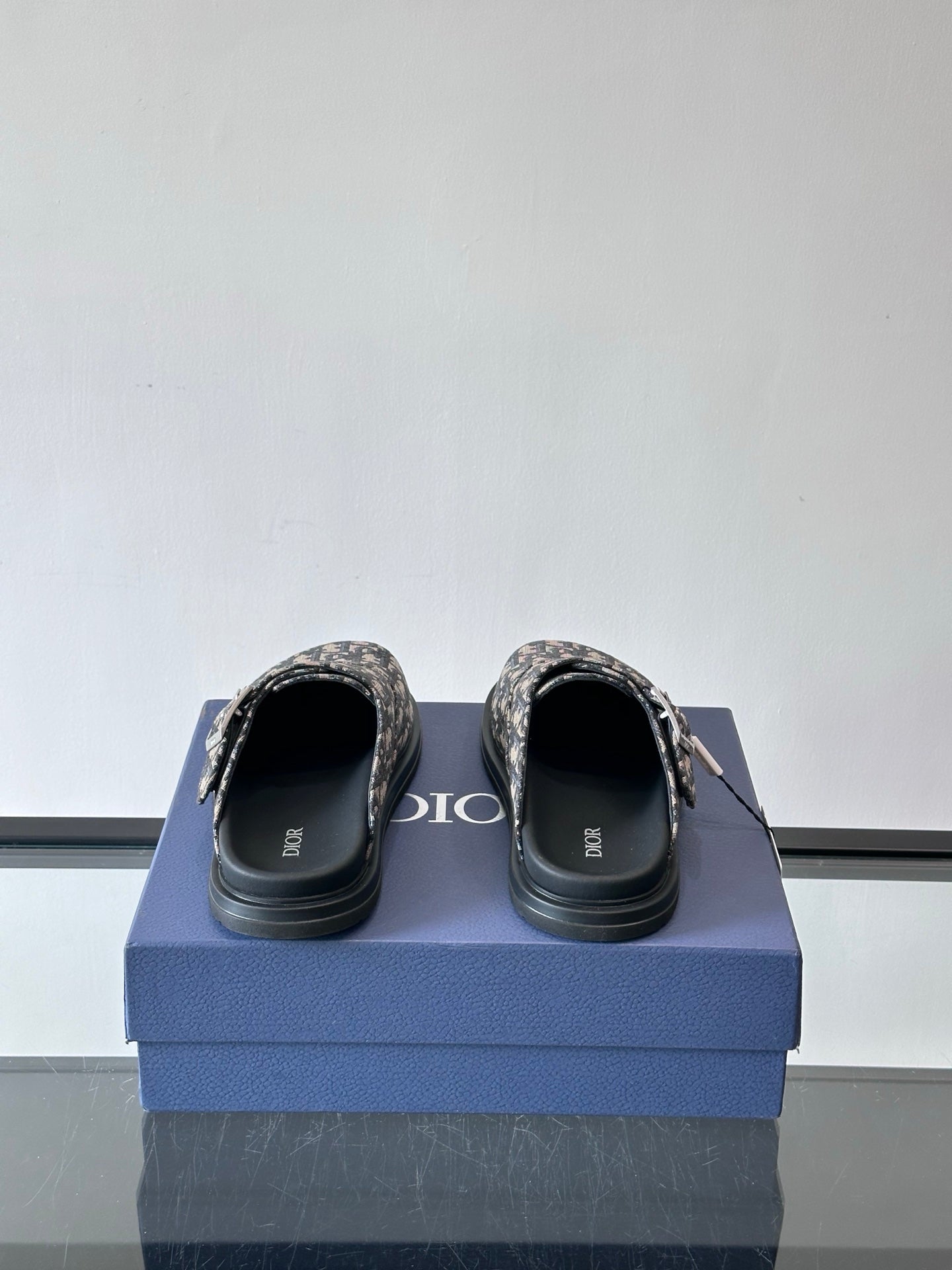 Dior Oblique Print Closed-Toe Mules