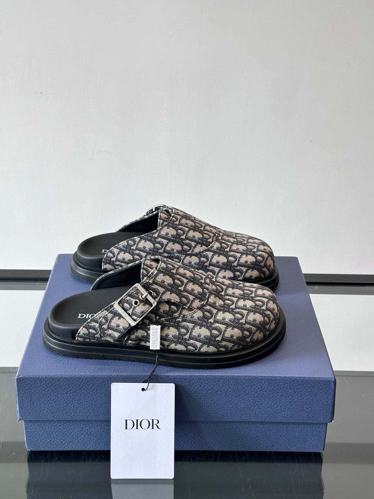Dior Oblique Print Closed-Toe Mules