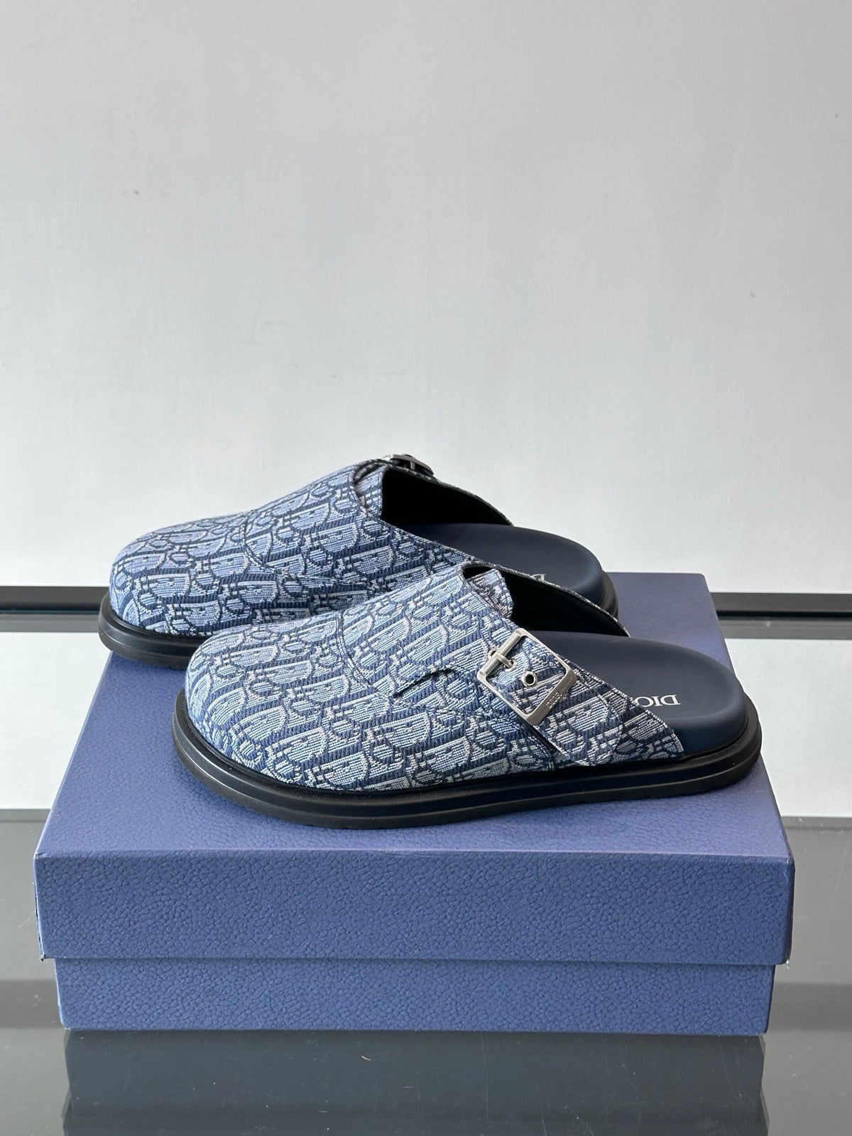 Dior Oblique Print Closed-Toe Mules