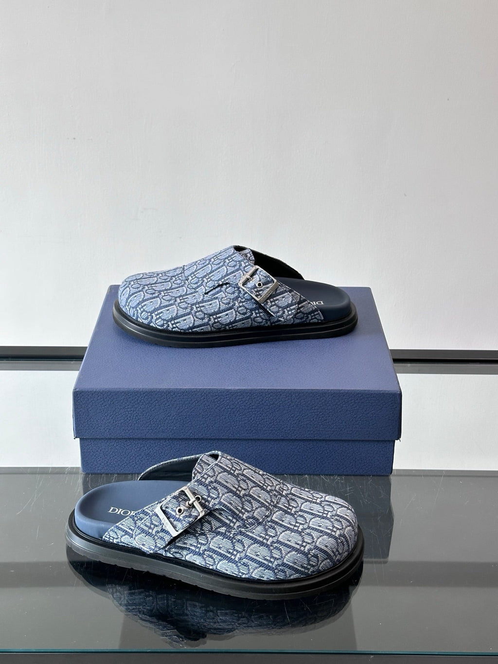 Dior Oblique Print Closed-Toe Mules
